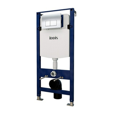Инсталляция IDDIS хром OPH00GCi32K для подвесного унитаза, с клавишей смыва хром глянец