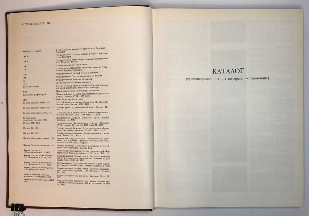 Живопись XVII-начало XX века, Государственный русский музей. Каталог, Л., Аврора, 1980 г., 30Х 23 см