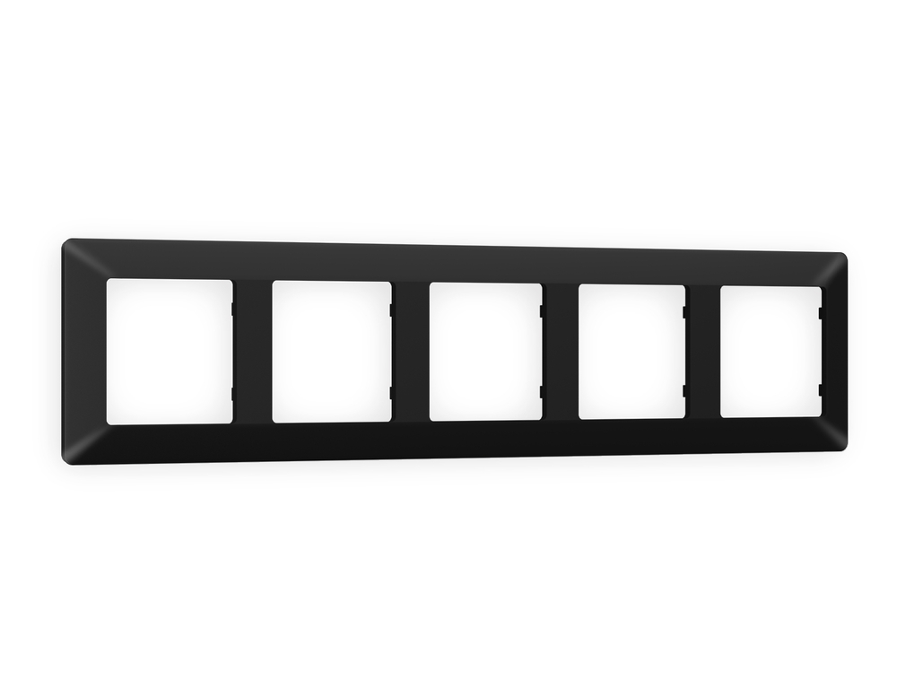 AF110705 Рамка ALFA Line (Черный матовый) 5-ая