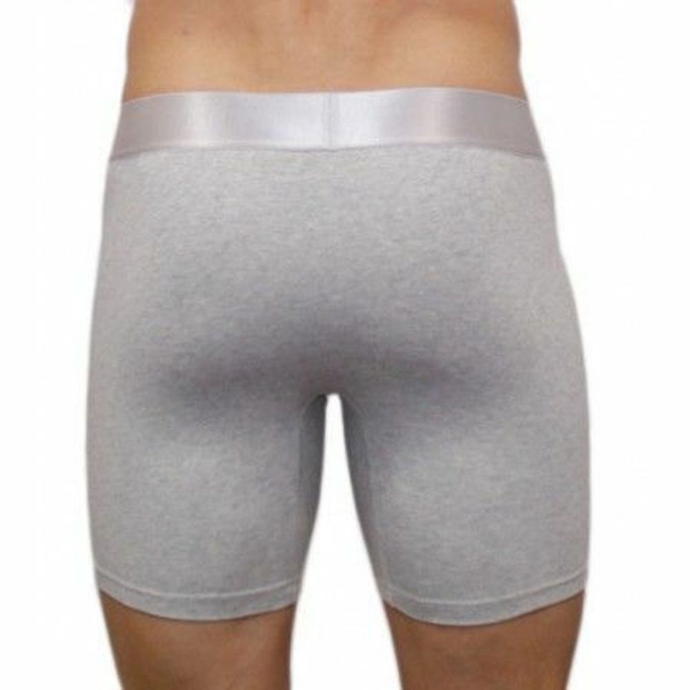 Мужские трусы боксеры удлиненные Calvin Klein серые