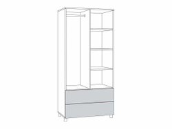 Эйп шкаф для одежды 13.334 Белый/Дуб белый