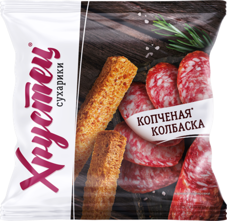 Сухарики со вкусом копчёной колбаски 30 г
