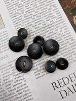 Пуговицы черные золотистые со светлыми прожилками