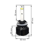 Cветодиодные лампы Sariti E5 H27 6000K,12V