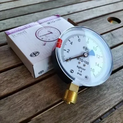 Манометр радиальный МТО-100 для водоснабжения, 16 Кгс/см2, 100 мм, G1/2
