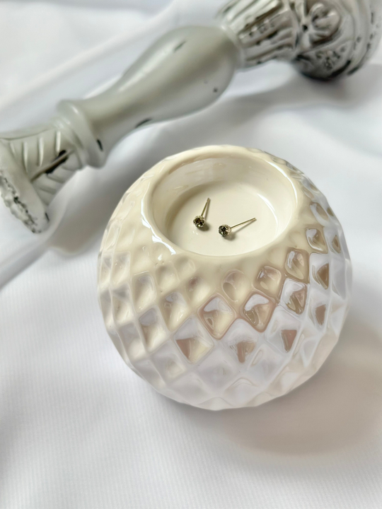 пусеты маленькие кристаллы, оттенок серый