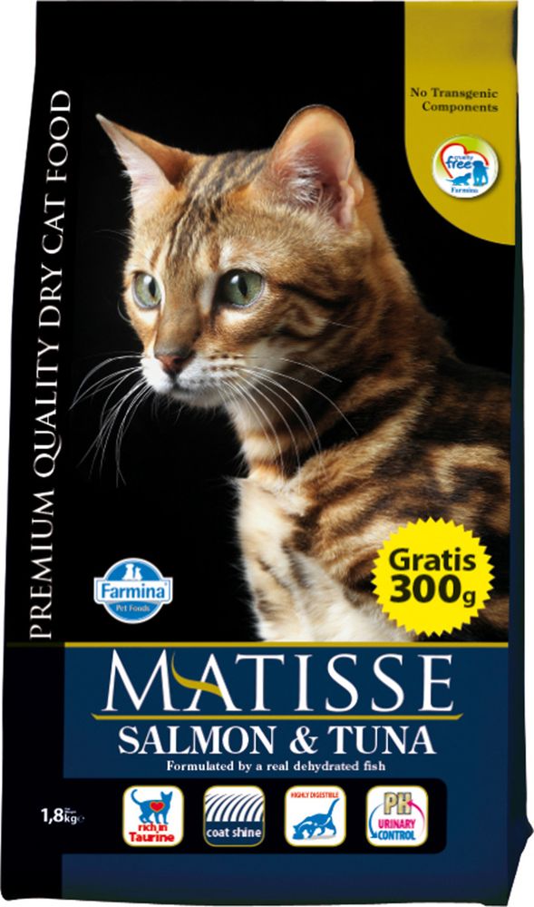 Farmina 1.5кг Matisse Сухой корм для взрослых кошек Лосось и тунец