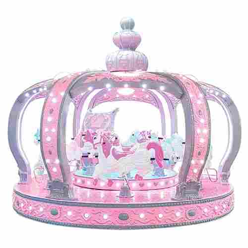 Электрическая карусель «Корона Принцессы» розовая, 12 мест