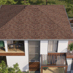 Черепица битумная гибкая Tegola BUSINESS UNICA PIEMONTE Castagna matura 122