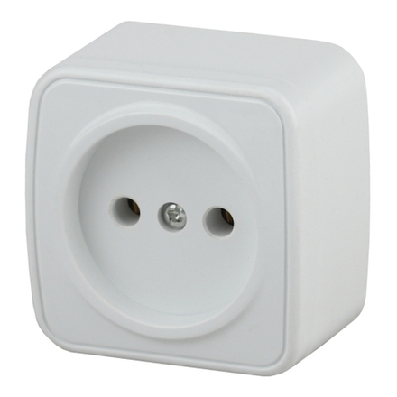 Розетка Intro Polo 3-201-01 2P 16А-250В IP20 ОУ белый