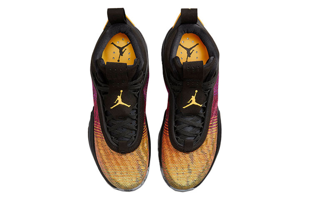 Jordan Air Jordan 36 PF "Sunset" Sunset Shock Relief Anti-Slip High Help Real-Time Basketball Shoes Same Black Purple Orange Domestic Version