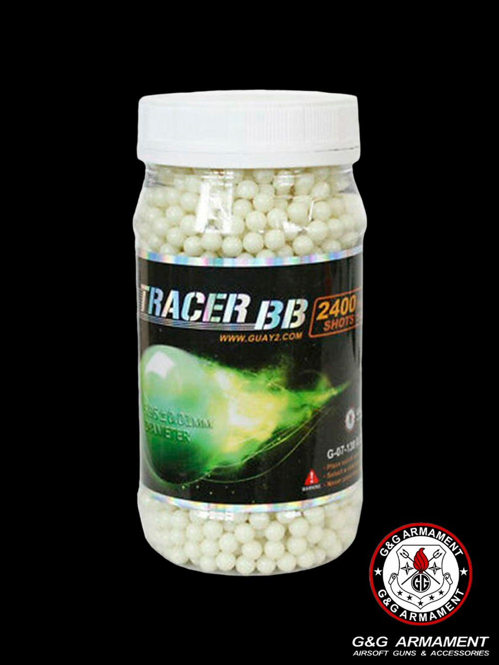 Шары трассерные G&G 0,28 g (зелёный, 2400 шт, бутылка)