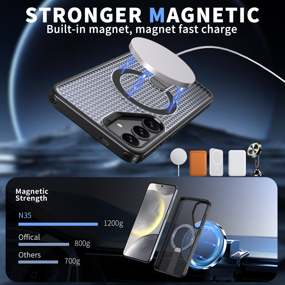 Прозрачный чехол Mesh Pro Magnetic Case для Samsung Galaxy S23 FE