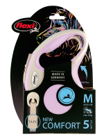 Поводок-рулетка Flexi New Comfort M. Лента 5 м. для собак до 25 кг. Розовый