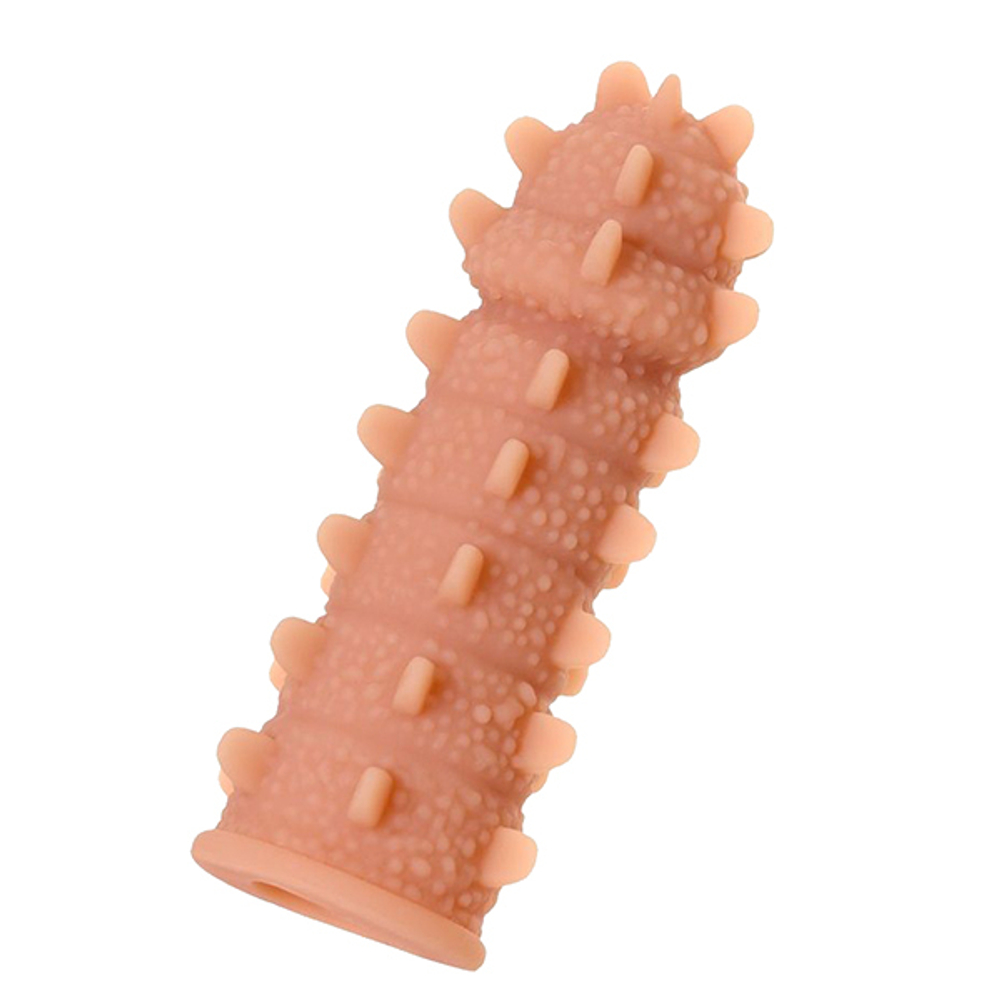 Насадка на фаллос с шипами и продолговатыми бугорками 14,7см Kokos Extreme Sleeve 004 M Size