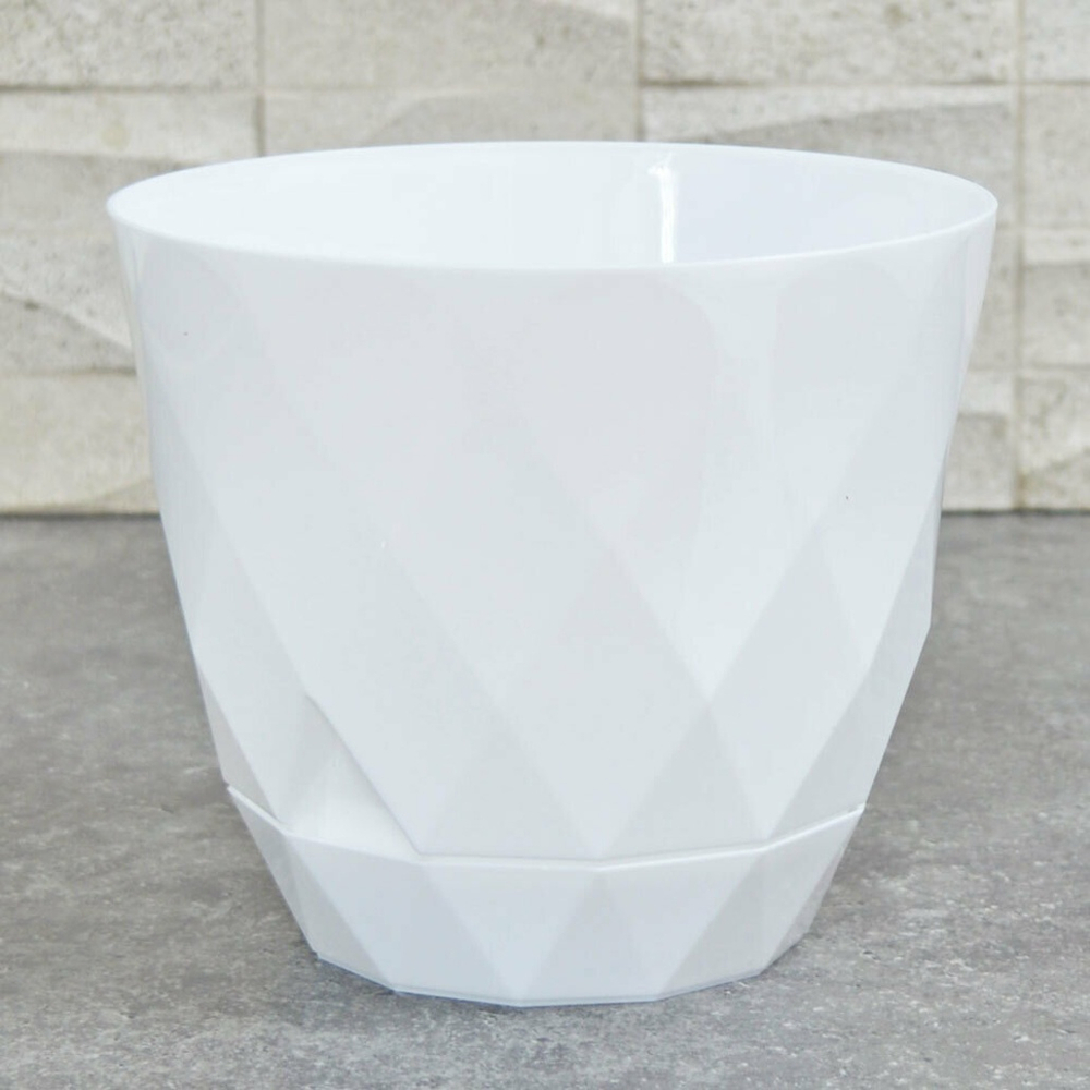 Горшок цветочный Laurel D145мм 1,3л с поддоном (белый)