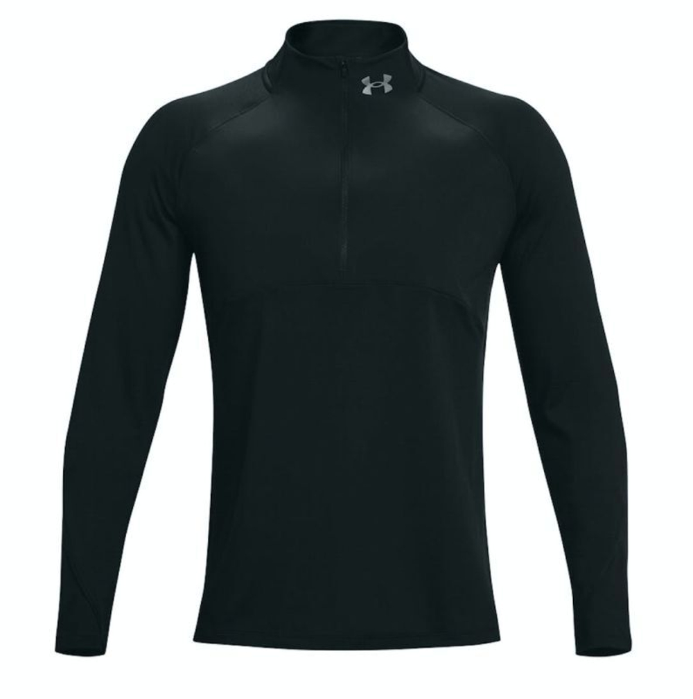 Мужская теннисная кофта Under Armour Men's UAQualifier Run 2.0 1/2 Zip - черный