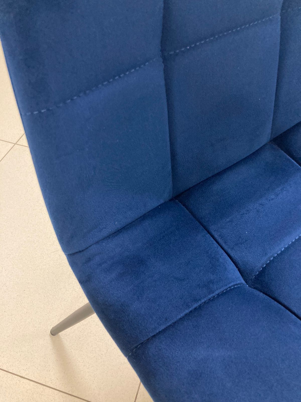 Стул Чили каркас конус черный основание велюр синий