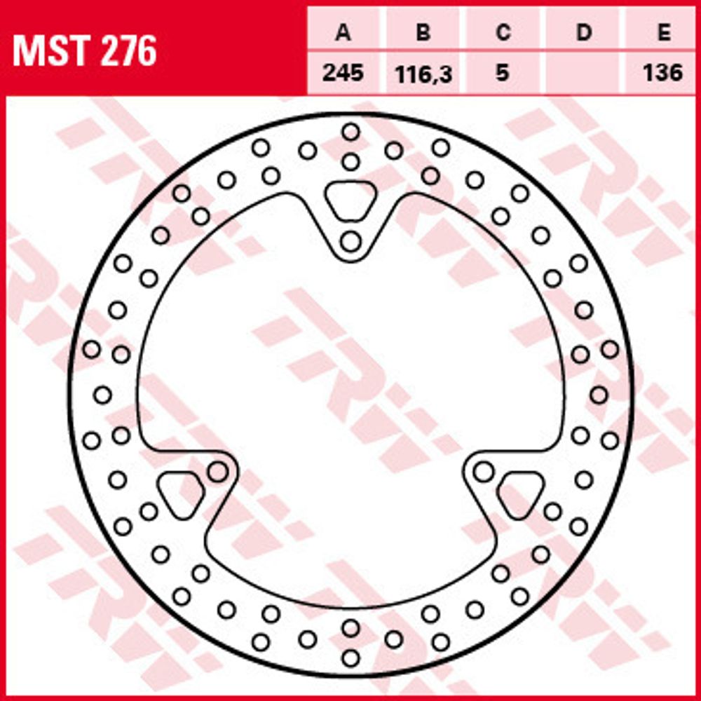 Диск тормозной TRW MST276