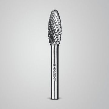 ЗУБР 10х25 мм, тип H (пламя, радиус 2.0 мм), хв-к 6 мм, твердосплавная борфреза, ПРОФЕССИОНАЛ (28807-10-25)