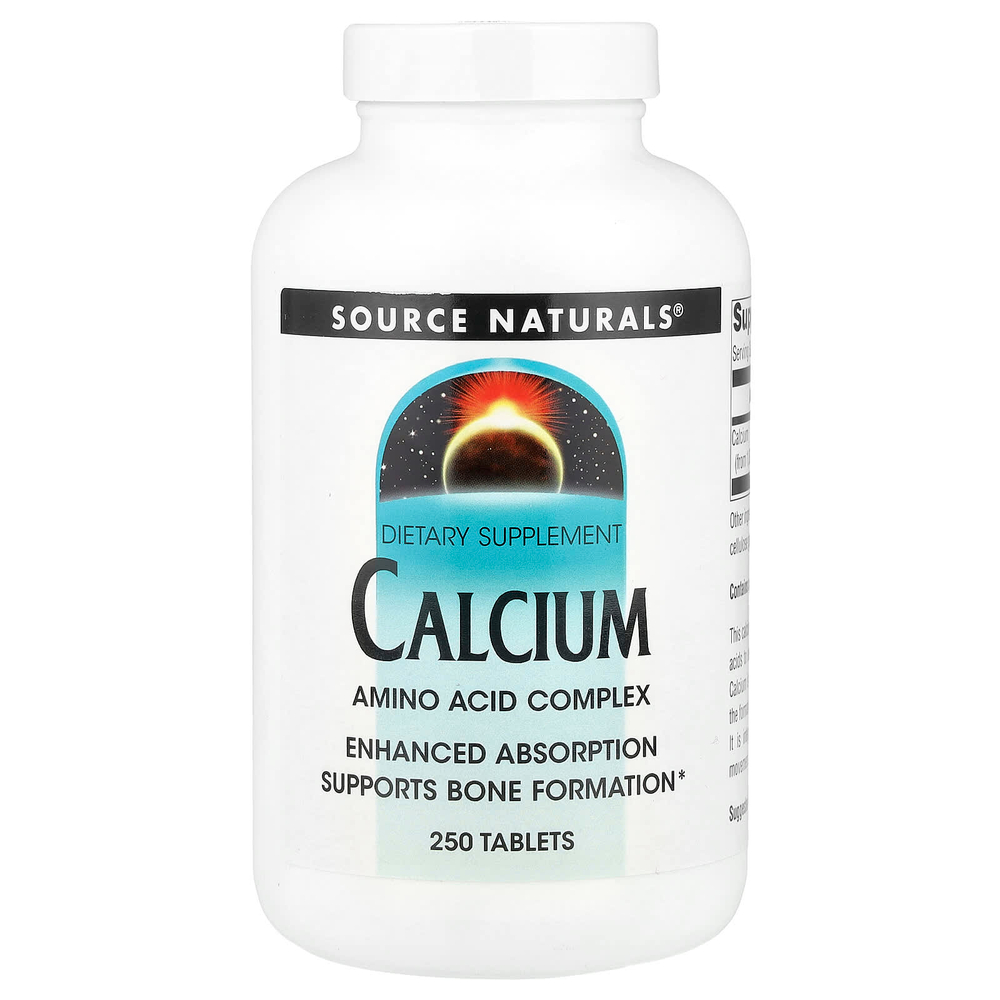 Source Naturals, кальций, 200 мг, 250 таблеток