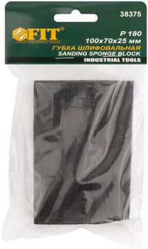 Губка шлифовальная угловая, алюминий-оксидная, 100х70х25 мм, средняя жесткость Р 180