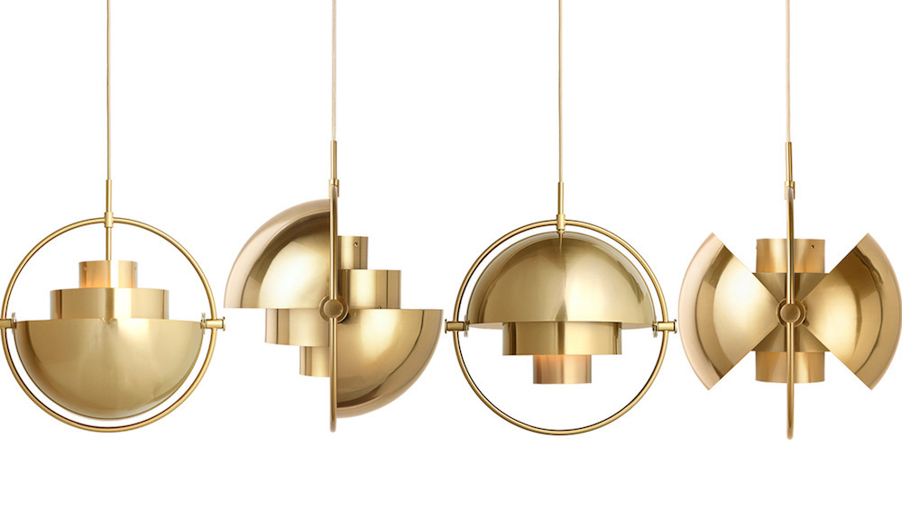 Pendant design lamp  Multi-Lite by Gubi (Gold)