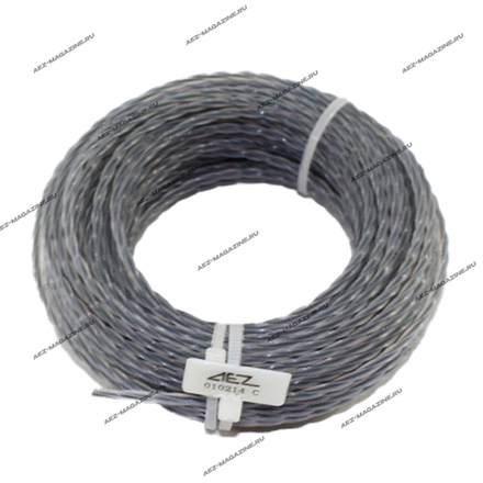 Леска триммерная AEZ серии DUO TWIST, сечение-витой квадрат 2,70мм(15м) стикер