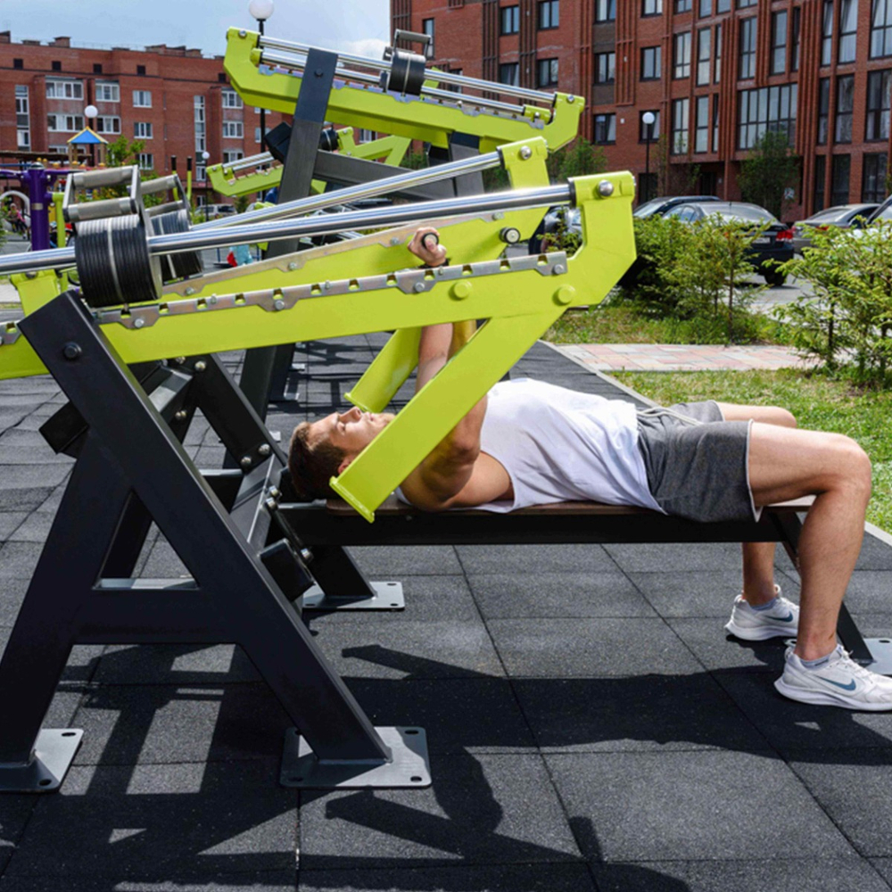 F-2800 Уличный тренажер Жим лежа с переменной нагрузкой ZAVODSPORTA