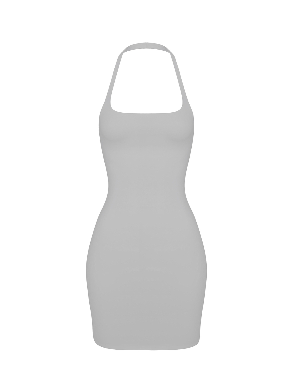 grey halter dress