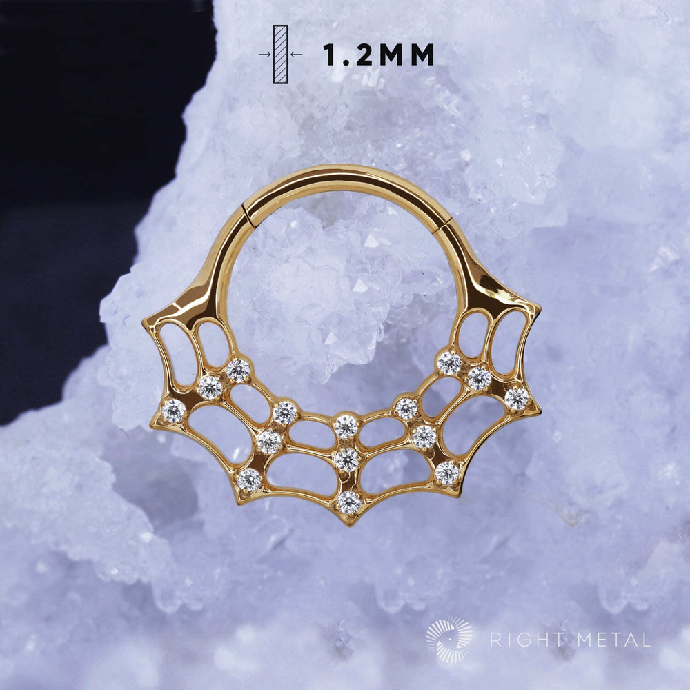 Кликер Web Crystal PVD Yellow 1.2мм