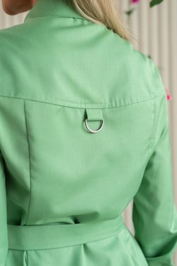 Платье-рубашка с разрезами из легкой костюмной вискозы