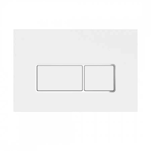 Клавиша смыва Teymi Helmi, двойной смыв, белый матовый, окантовка хром T70206