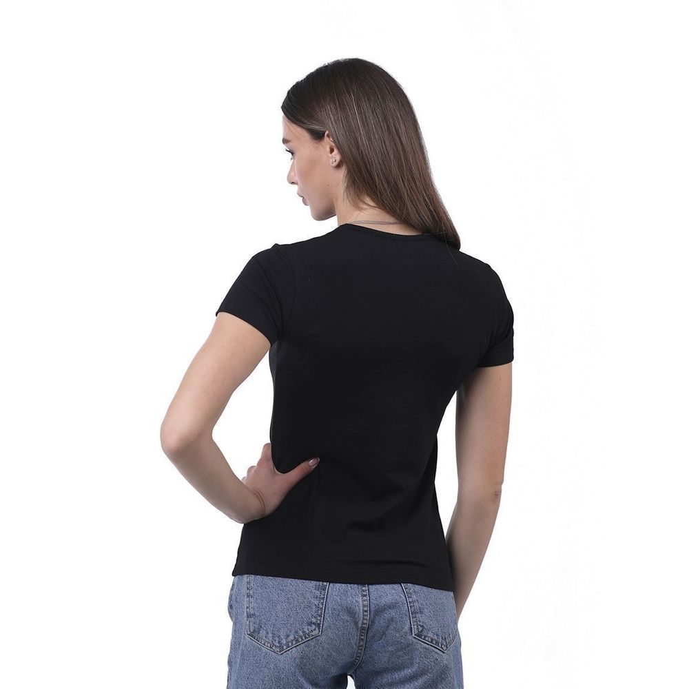 Женская футболка черная Sergio Dallini SDT651-5