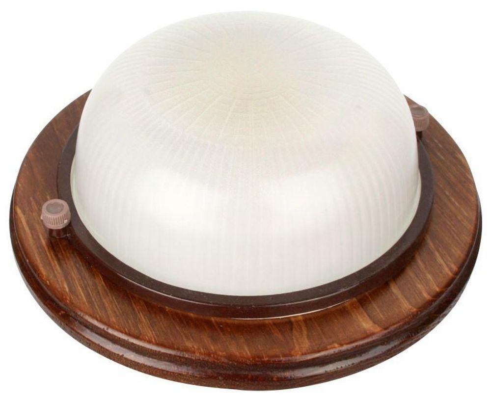 Светильник НБП 03-60-0021 УХЛ4 "Открытый" 230В 60Вт 1302D круг орех Camelion 14091