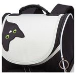 Ранец GRIZZLY анатомическая спинка, с мешком для обуви, для девочек, "BLACKY", серый, 33х25х13 см, RAm-584-1/2