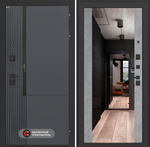 Входная дверь Лабиринт Лаб 2 Про - Зеркало максимум Бетон светлый