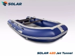 Лодка надувная моторная solar-420 jet tunnel