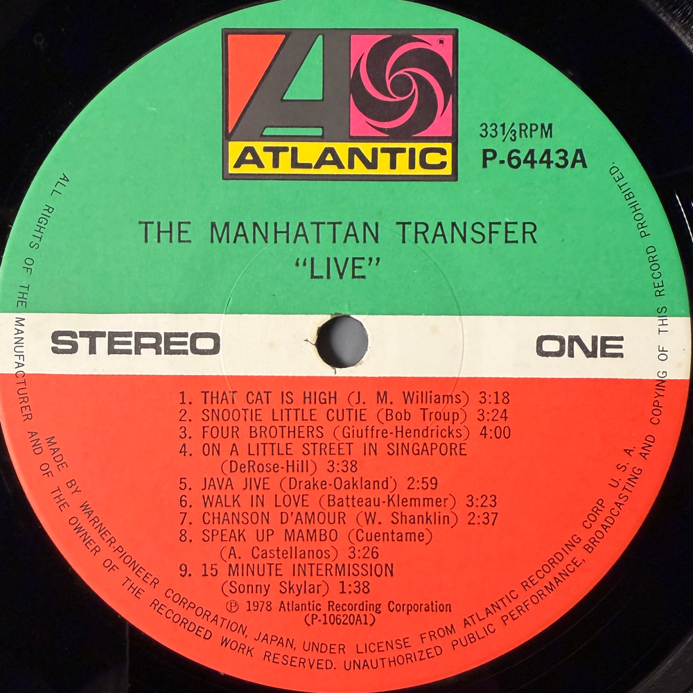 The Manhattan Transfer ‎– Live (Япония 1981г.) Т