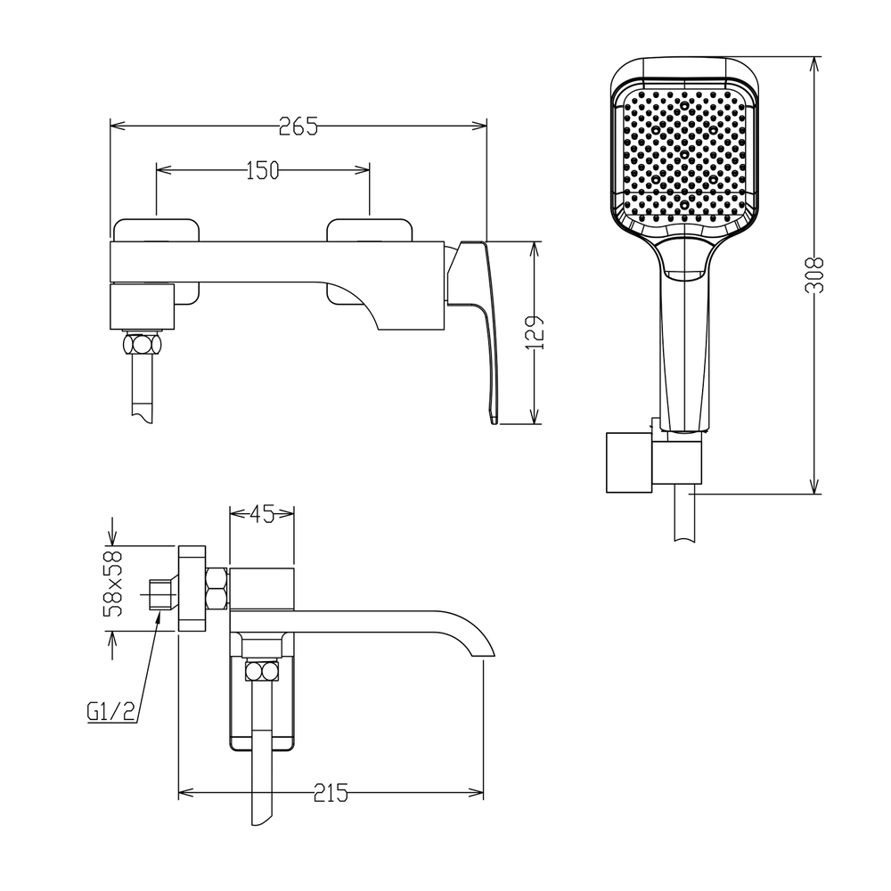 Смеситель для ванны RAGLO R02.30