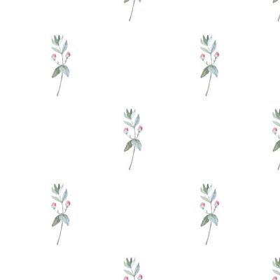 Орнамент из розовых полевых цветов