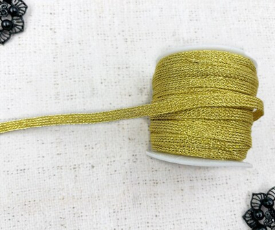 Тесьма плетеная люрекс, ш. 0,7 см, золото