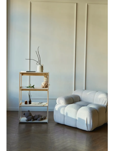 Напольный деревянный стеллаж этажерка