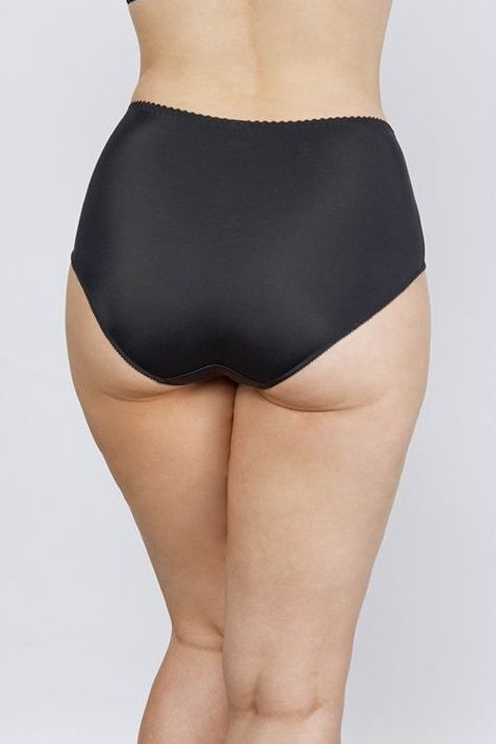 Трусы-слипы с широкими боковыми участками и высокой посадкой (Размер: 60) (Цвет: черный)