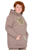 Толстовка из футера с начесом Бабочки