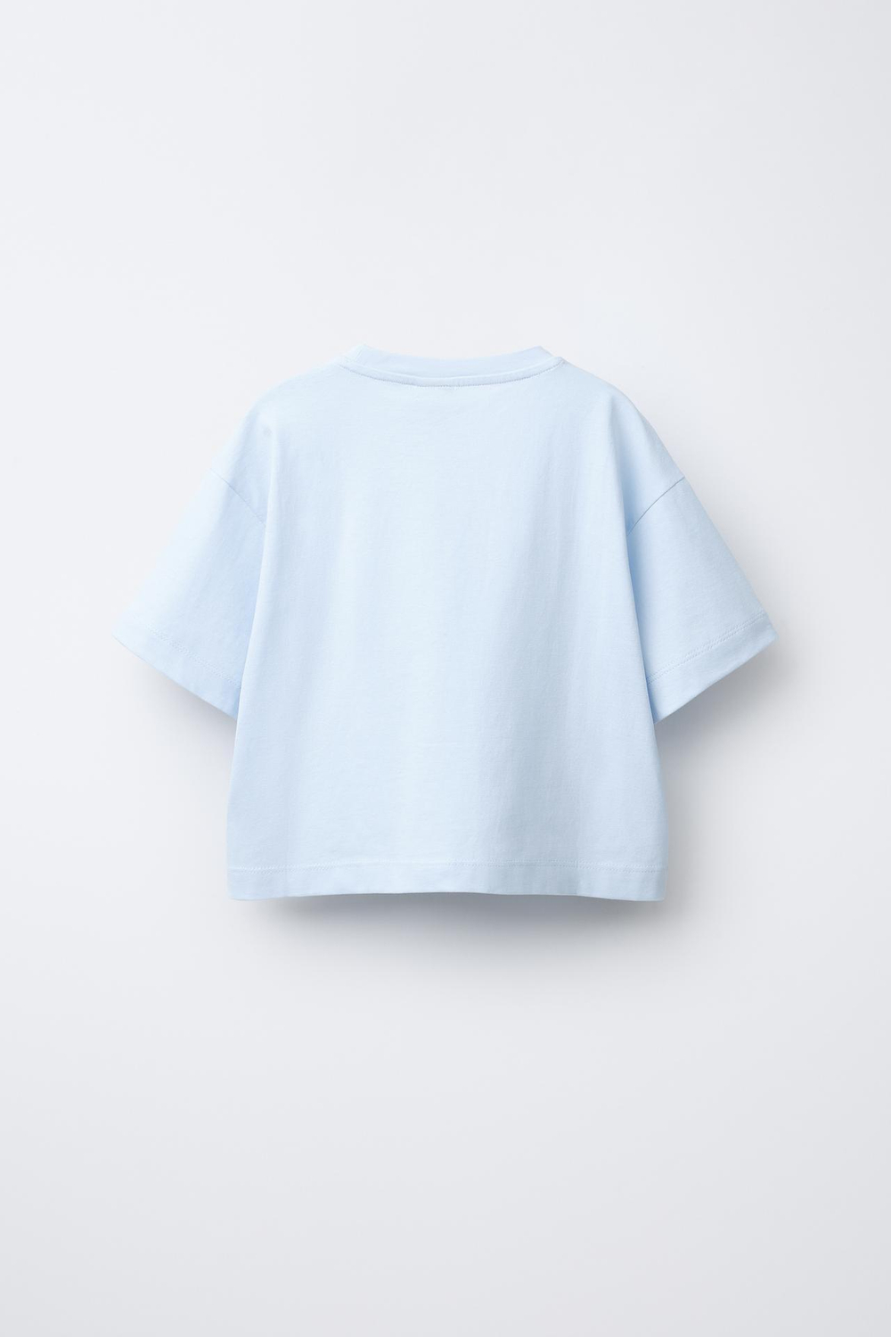 ZARA ФУТБОЛКА С НАШИВКОЙ, СИНИЙ