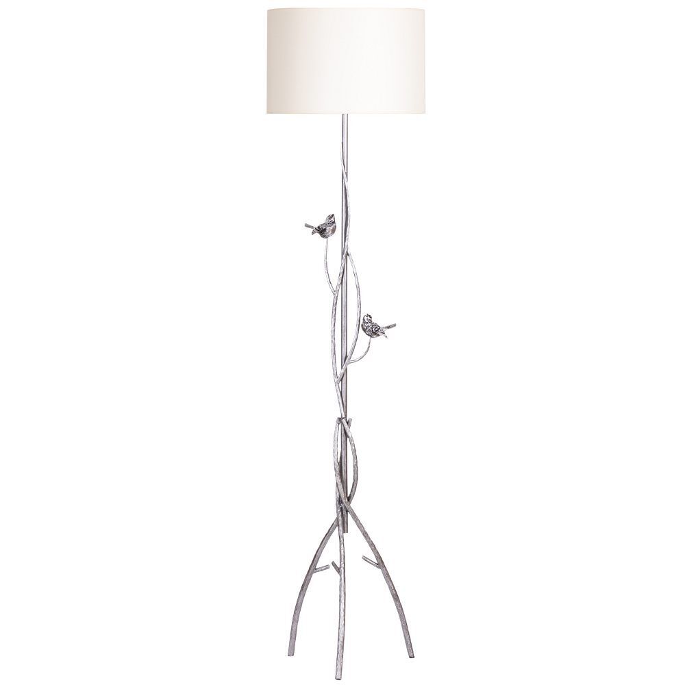 Светильник напольный торшер Терра с абажуром Винтаж-2 Айвори