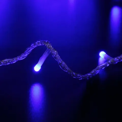 Гирлянда для улицы «Bright light» 10 м 100 ламп LED прозрач.пров.,8 реж, IP-54, Синий (возможность соединения)