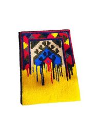 Milli üslubda unikal əl işi xalçası (qarışıq/sarı)