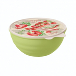 Миска с крышкой с декором wave 0,85л (зеленый)